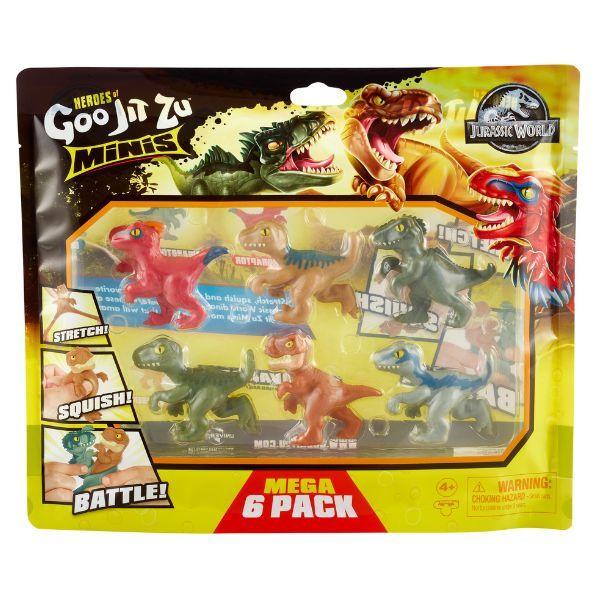 Goo Jit Zu: Jurassic World nyújtható mini akciófigura szett - 6 db-os