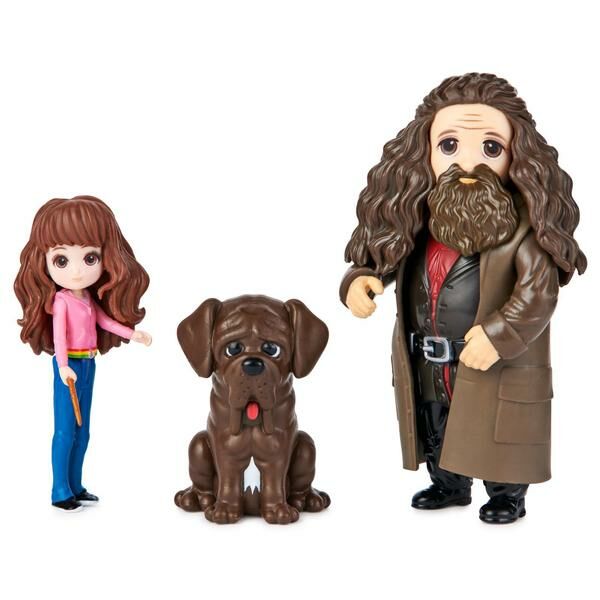 Harry Potter: Hermione és Hagrid figura szett, Agyar figurával