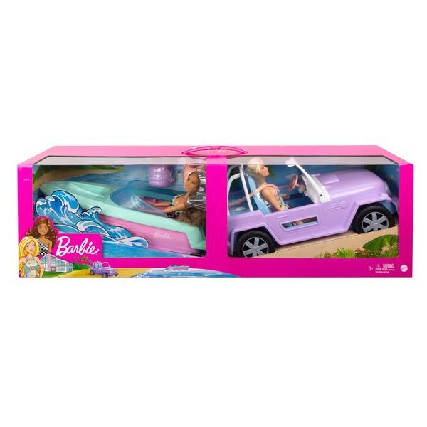 Barbie: Motorcsónak és terepjáró babákkal