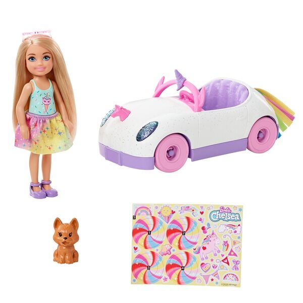 Barbie: Chelsea baba unikornis autója
