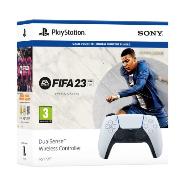 Sony PlayStation®5 (PS5) DualSense kontroller (Fehér-fekete) + FIFA23 PS5