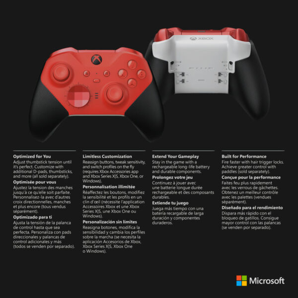 Xbox Elite Wireless Controller - Series 2 - Core Red
